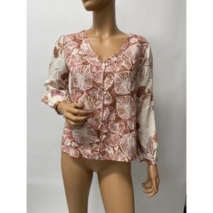 tahary blouse 100% lines Size XS Floral Long Sleeves